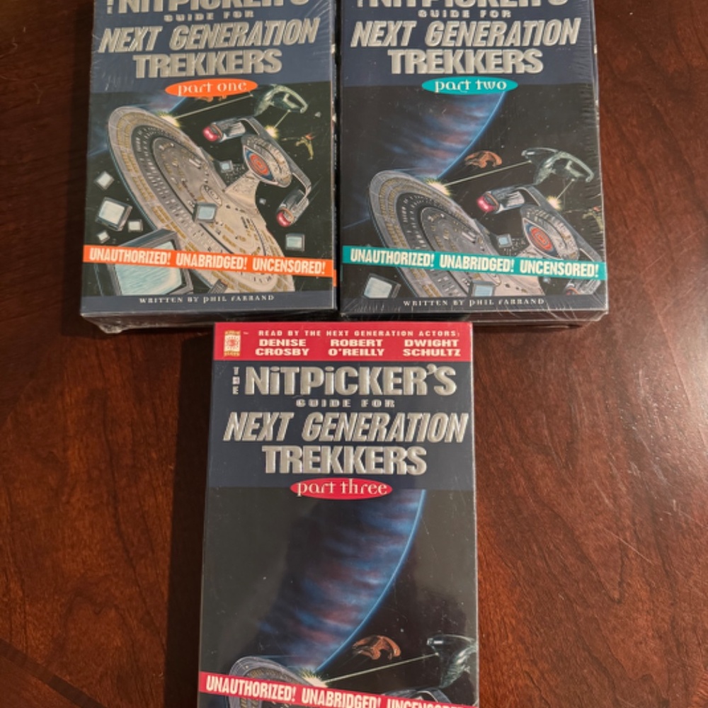 Star Trek Nitpicker’s Guide Next Generation Part 1 2 & 3 AudioBook Set Cassettes